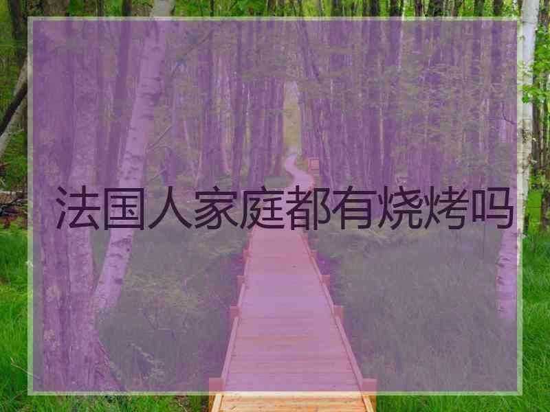 法国人家庭都有烧烤吗