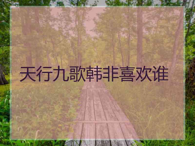 天行九歌韩非喜欢谁