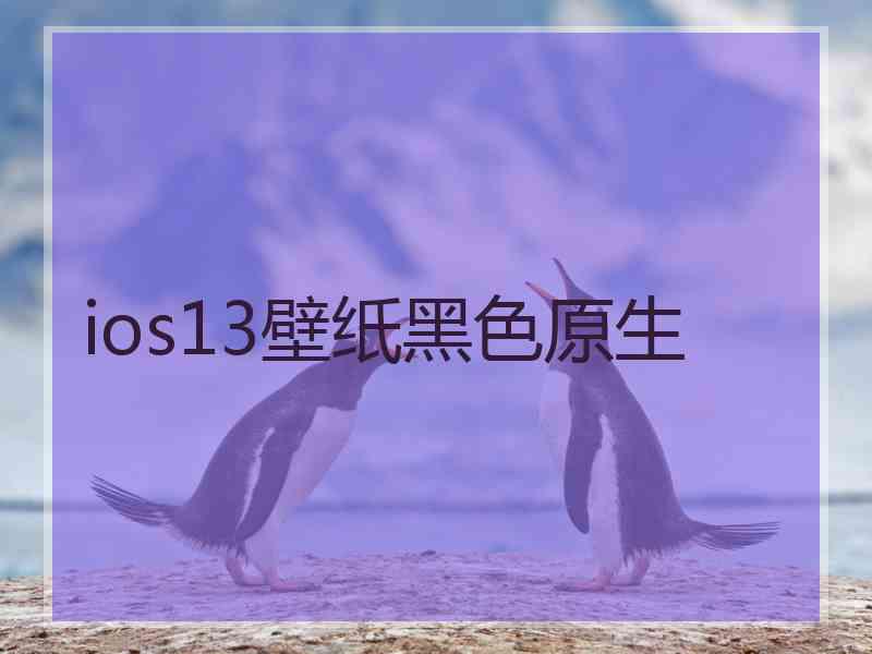 ios13壁纸黑色原生