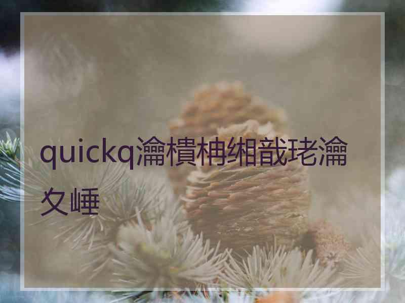 quickq瀹樻柟缃戠珯瀹夊崜