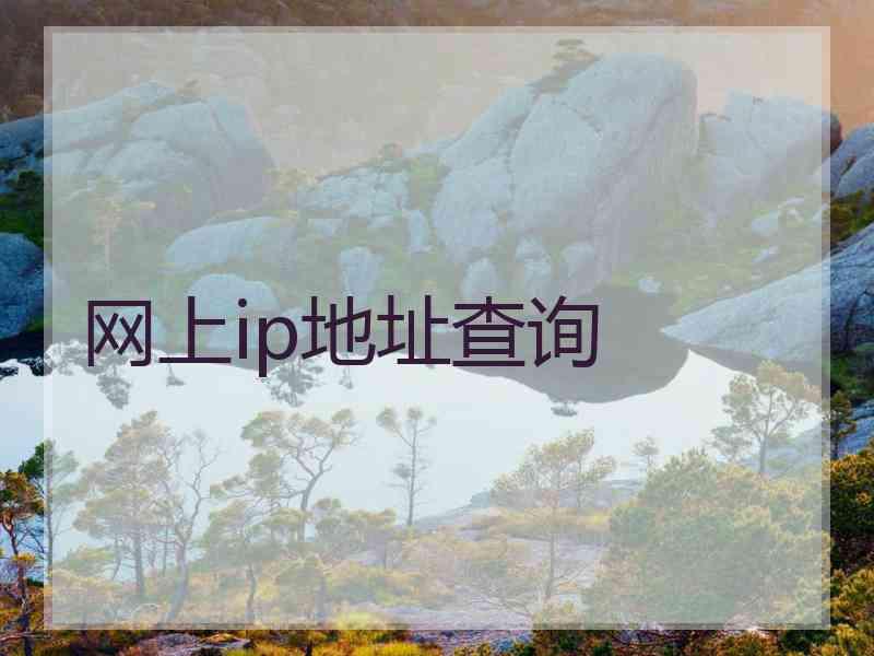 网上ip地址查询