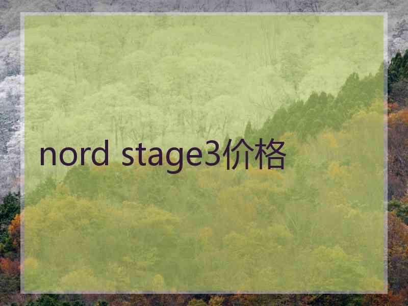 nord stage3价格