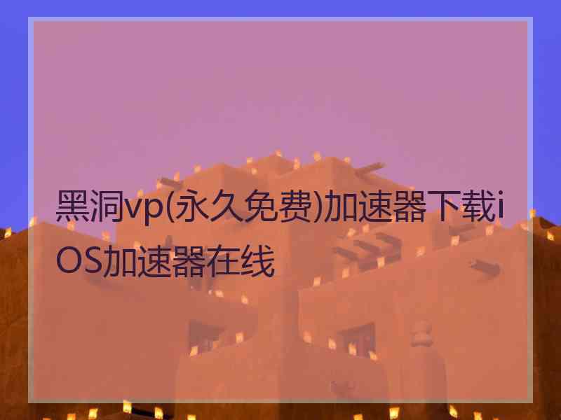 黑洞vp(永久免费)加速器下载iOS加速器在线