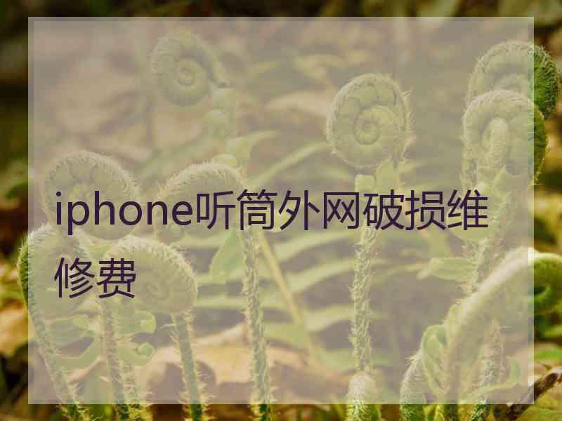 iphone听筒外网破损维修费