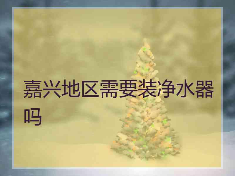 嘉兴地区需要装净水器吗