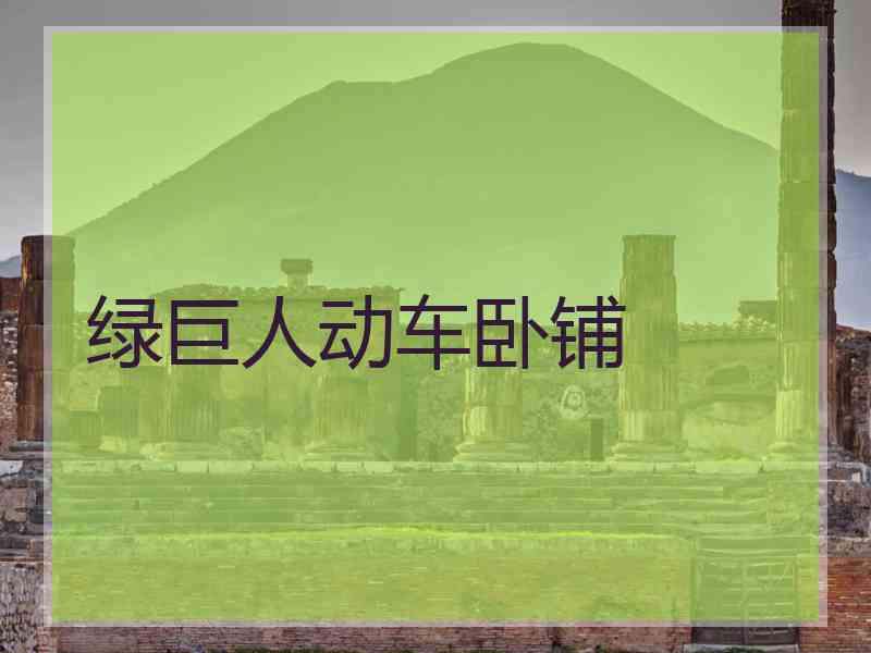绿巨人动车卧铺