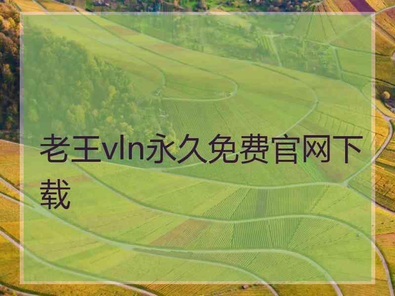 老王vln永久免费官网下载