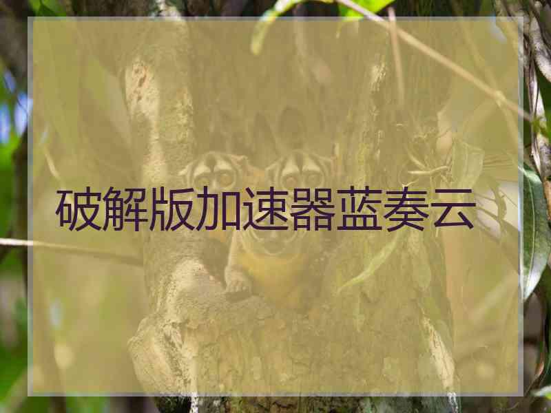 破解版加速器蓝奏云