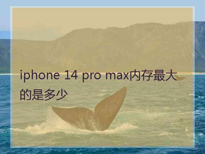 iphone 14 pro max内存最大的是多少