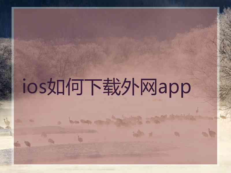 ios如何下载外网app