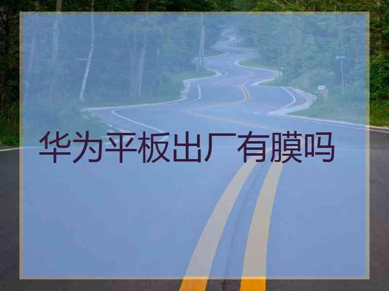华为平板出厂有膜吗
