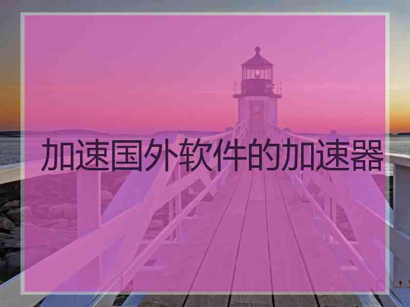加速国外软件的加速器