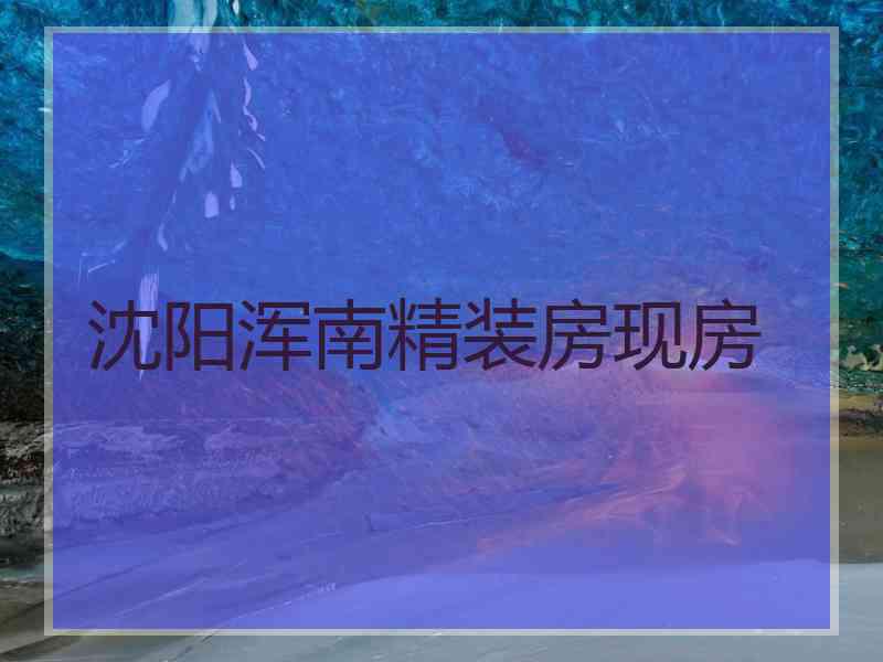 沈阳浑南精装房现房
