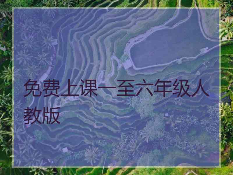 免费上课一至六年级人教版