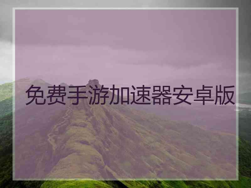 免费手游加速器安卓版