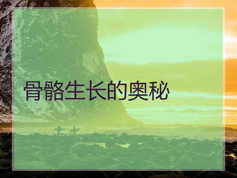 骨骼生长的奥秘