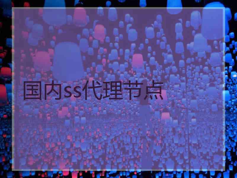 国内ss代理节点