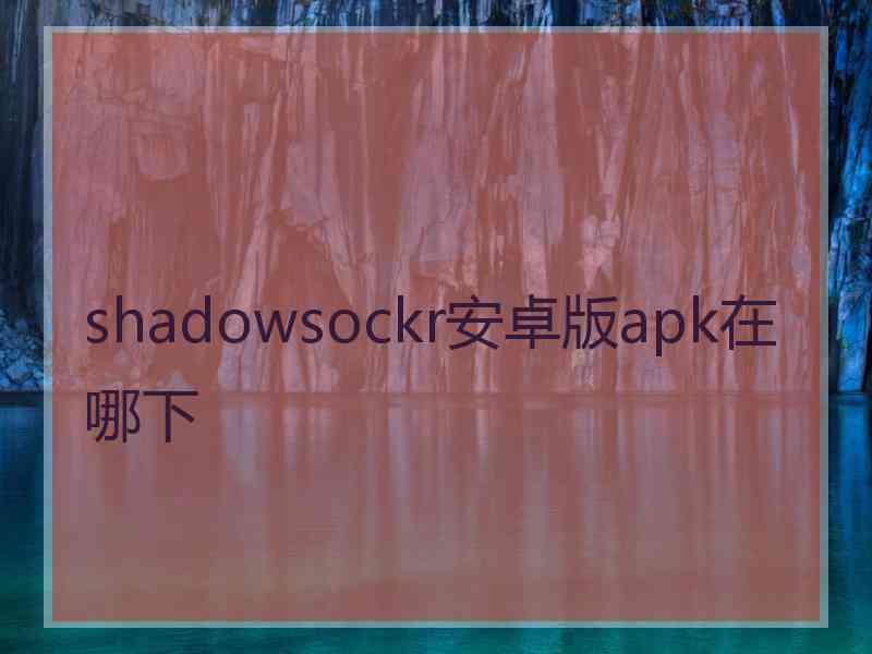 shadowsockr安卓版apk在哪下