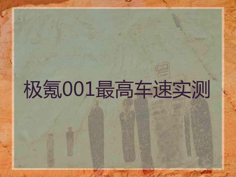 极氪001最高车速实测