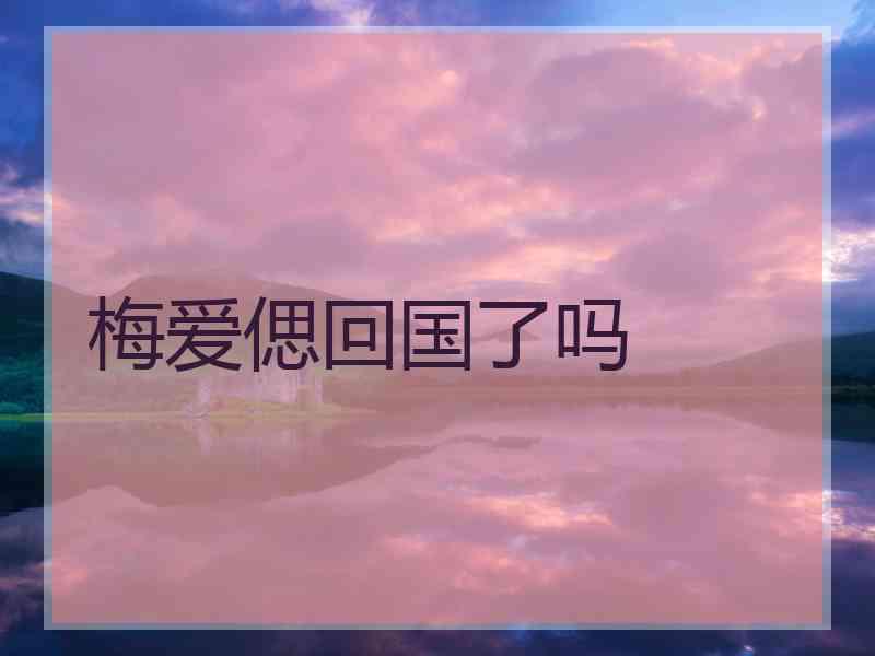 梅爱偲回国了吗