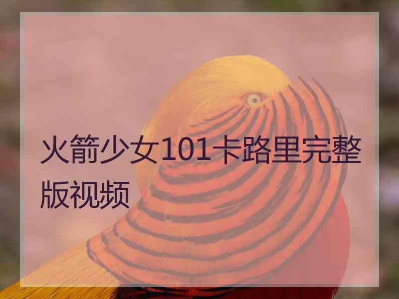 火箭少女101卡路里完整版视频