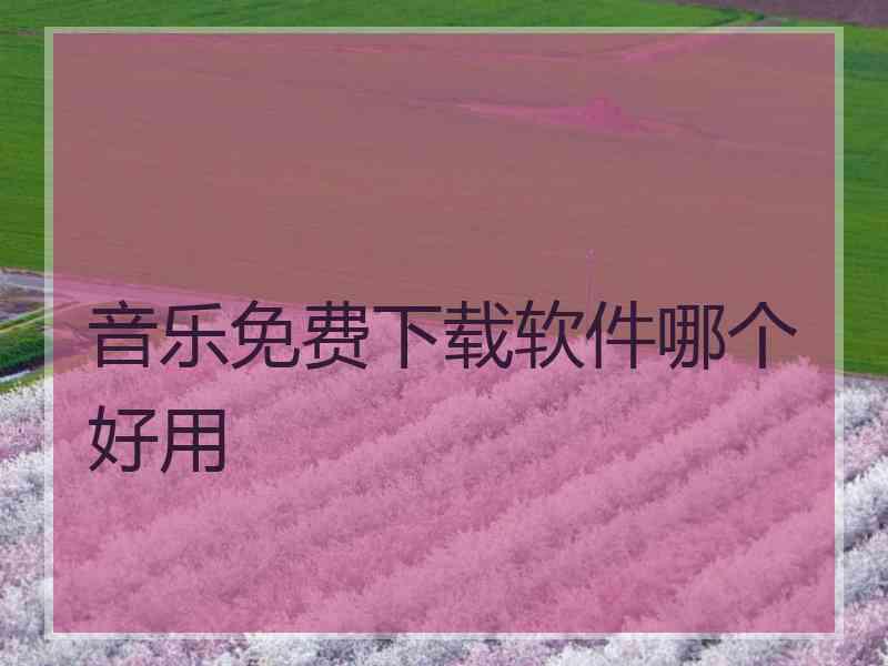 音乐免费下载软件哪个好用