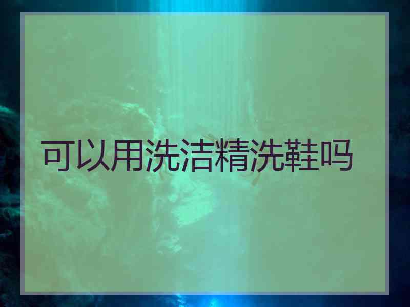 可以用洗洁精洗鞋吗