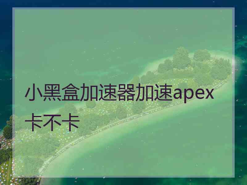 小黑盒加速器加速apex卡不卡