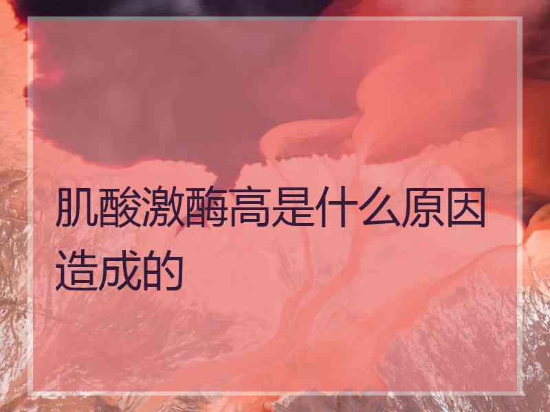 肌酸激酶高是什么原因造成的