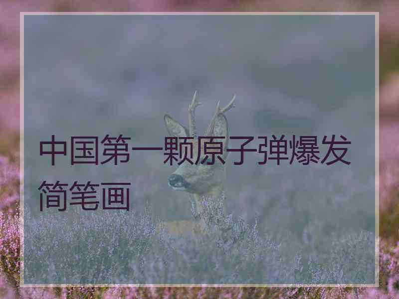 中国第一颗原子弹爆发简笔画