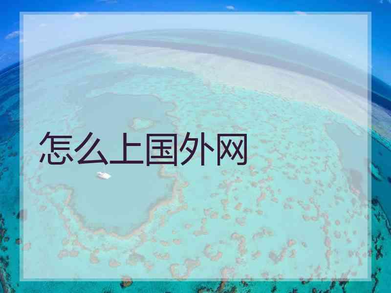 怎么上国外网