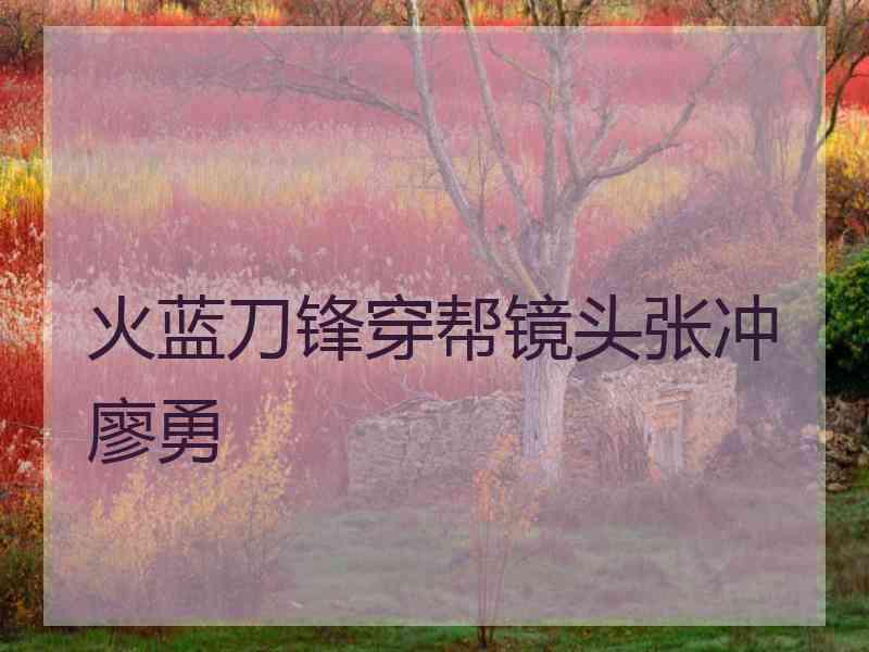 火蓝刀锋穿帮镜头张冲廖勇
