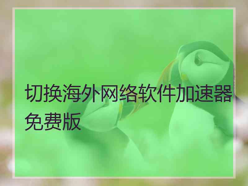 切换海外网络软件加速器免费版