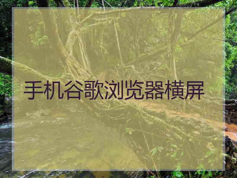 手机谷歌浏览器横屏