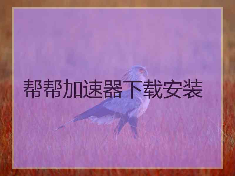 帮帮加速器下载安装