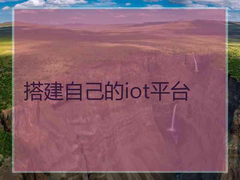 搭建自己的iot平台