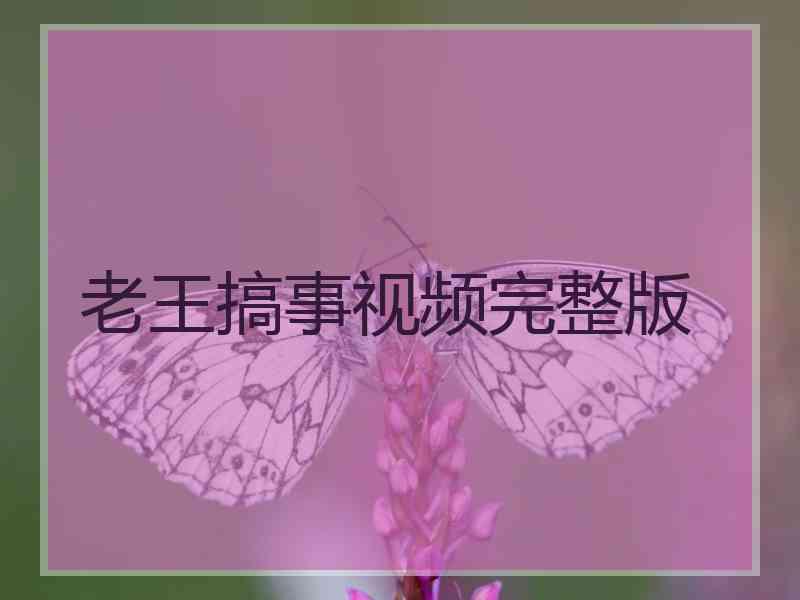 老王搞事视频完整版