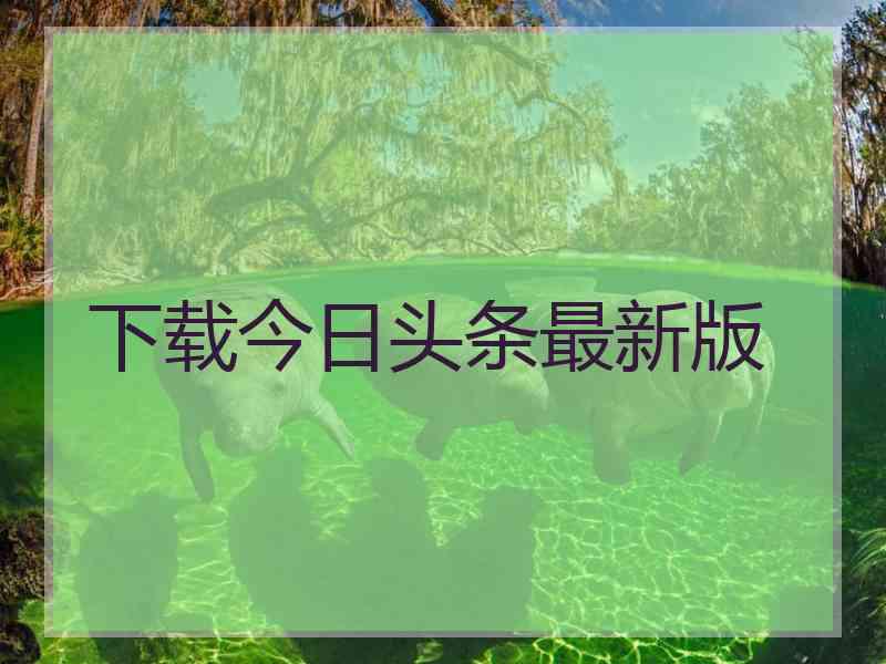 下载今日头条最新版