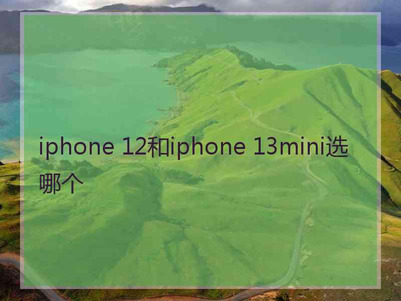 iphone 12和iphone 13mini选哪个