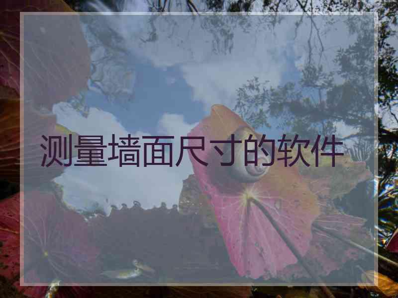 测量墙面尺寸的软件