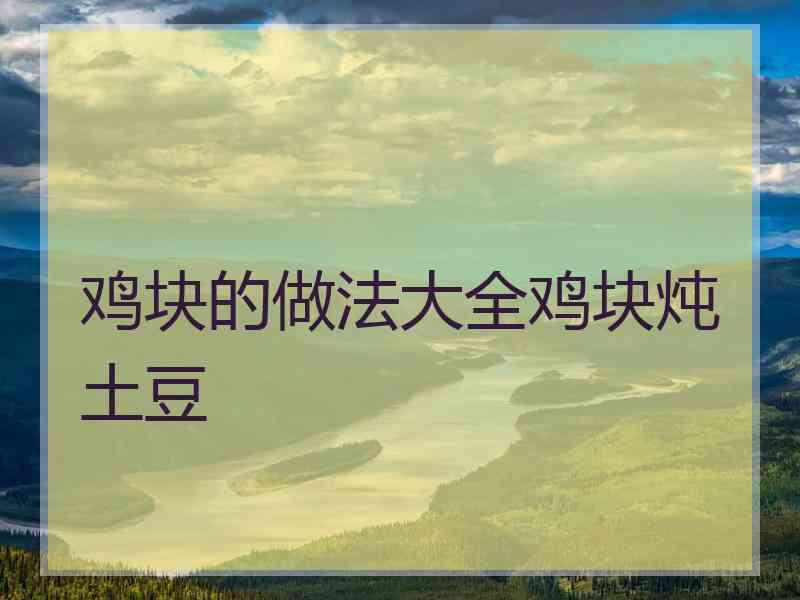 鸡块的做法大全鸡块炖土豆