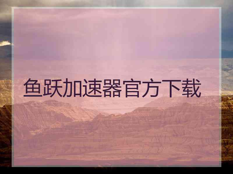 鱼跃加速器官方下载