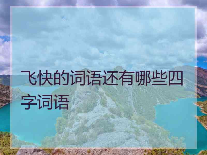 飞快的词语还有哪些四字词语