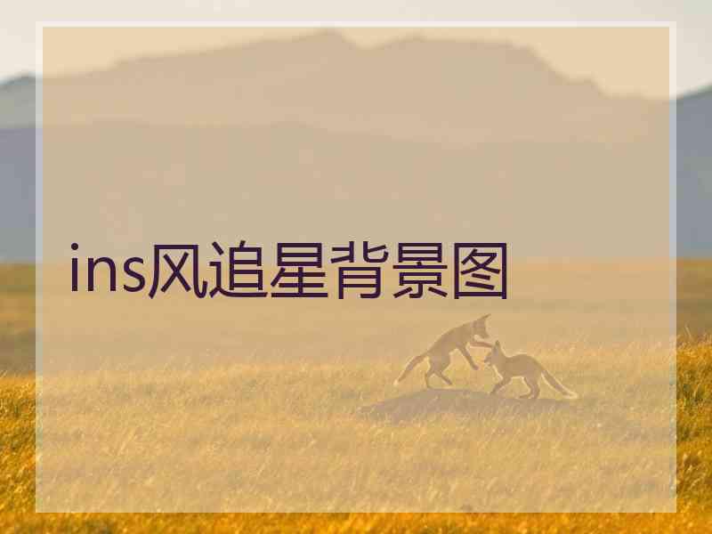 ins风追星背景图