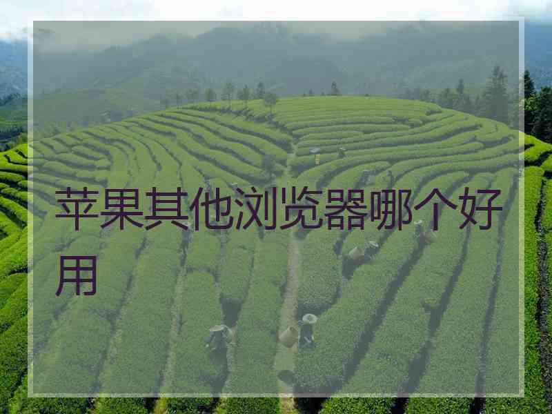 苹果其他浏览器哪个好用