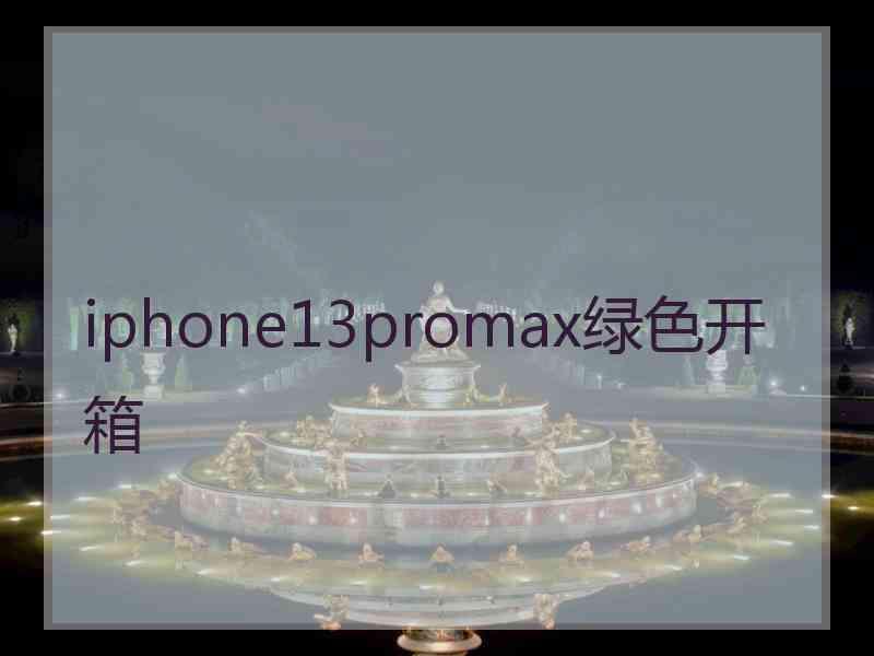 iphone13promax绿色开箱