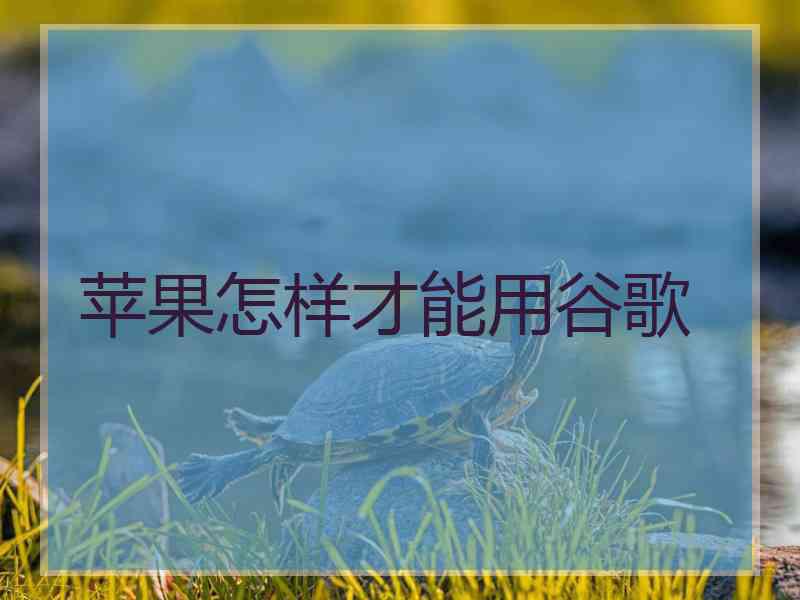 苹果怎样才能用谷歌