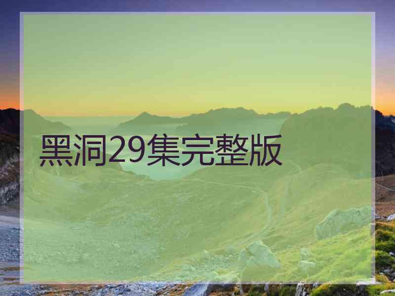 黑洞29集完整版