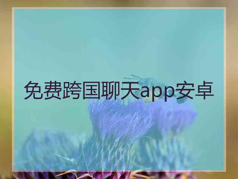 免费跨国聊天app安卓