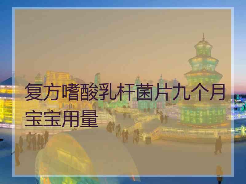 复方嗜酸乳杆菌片九个月宝宝用量